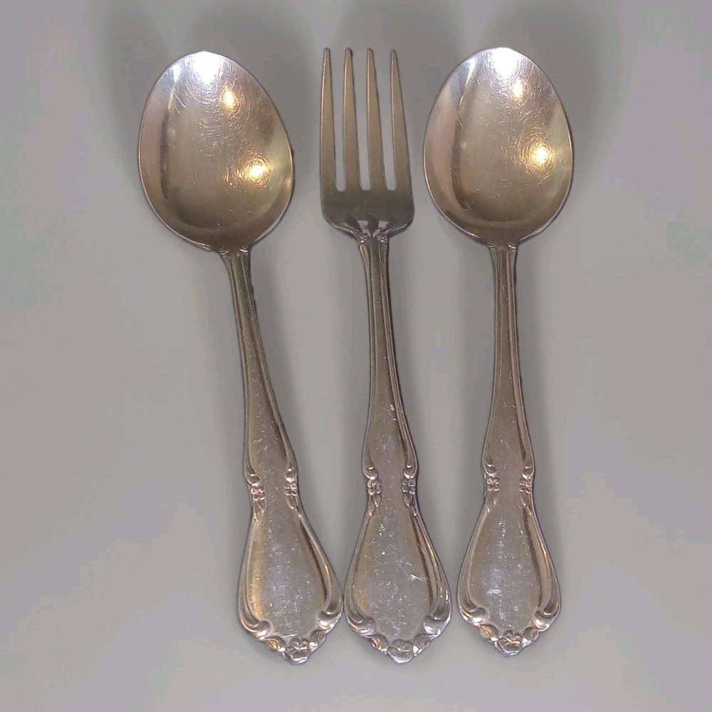Vintage Oneidacraft Deluxe Stainless Chateau Flatware Choice Spoons Forks Glossy